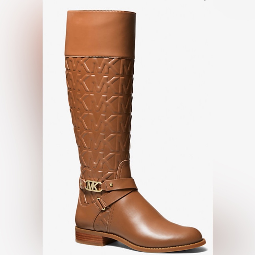 NEW - Michael Kors Kincaid Embossed Riding Boot
Color: LUGGAGE
Size: 5